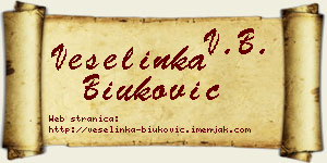 Veselinka Biuković vizit kartica